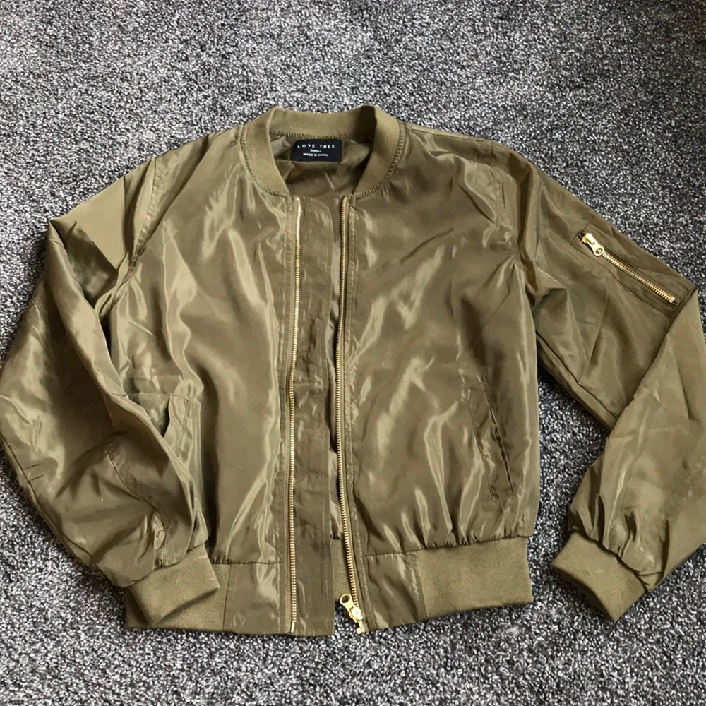 green bomber jacket